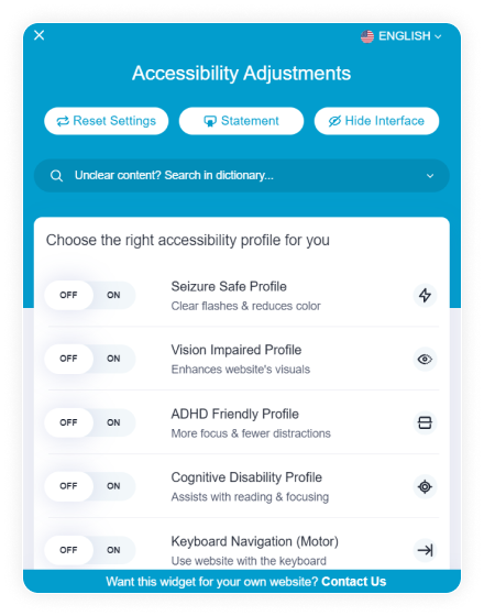 Accessibility Adjustments