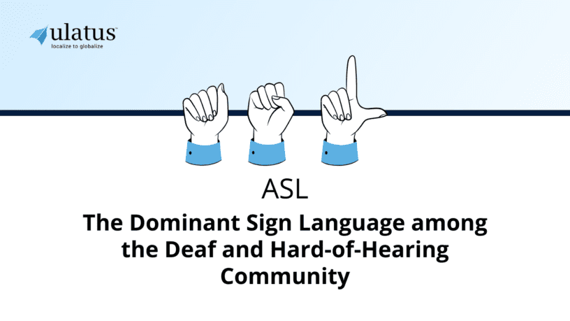 ASL-The Dominant Sign Language among the Deaf and Hard-of-Hearing Community